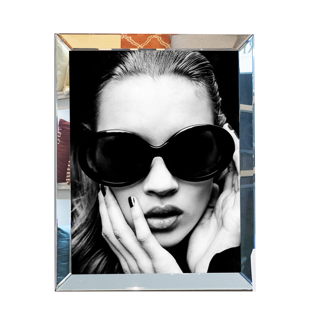 Celebrities Picture Kate Moss met Bril 60x80