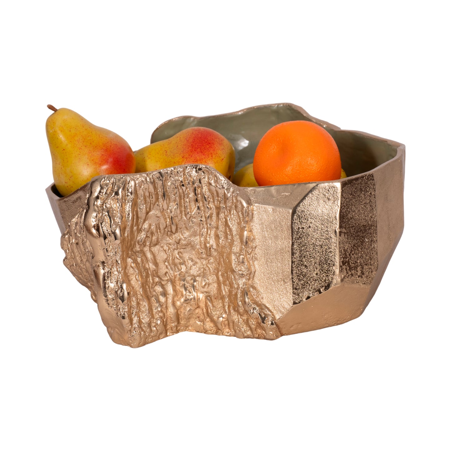 METAL BOWL GOLD GREEN