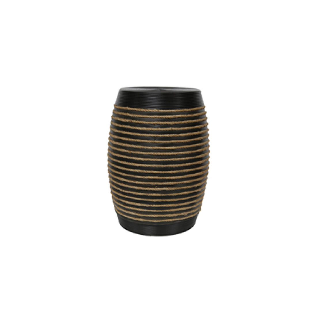 WOOD ROPE ACCENT TABLE BROWN