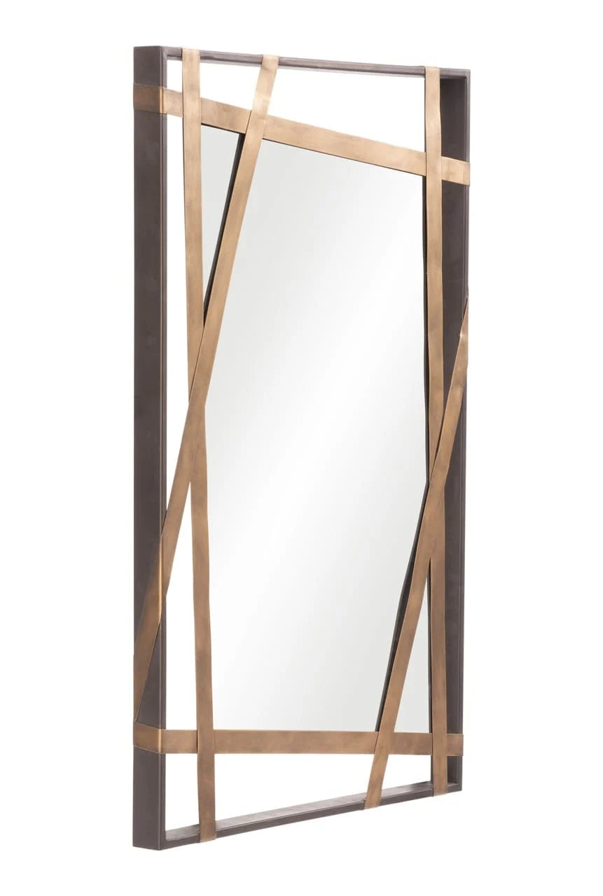 TOLIX MIRROR GOLD BLACK 19.7" W x 1.8" D x 31.5" H