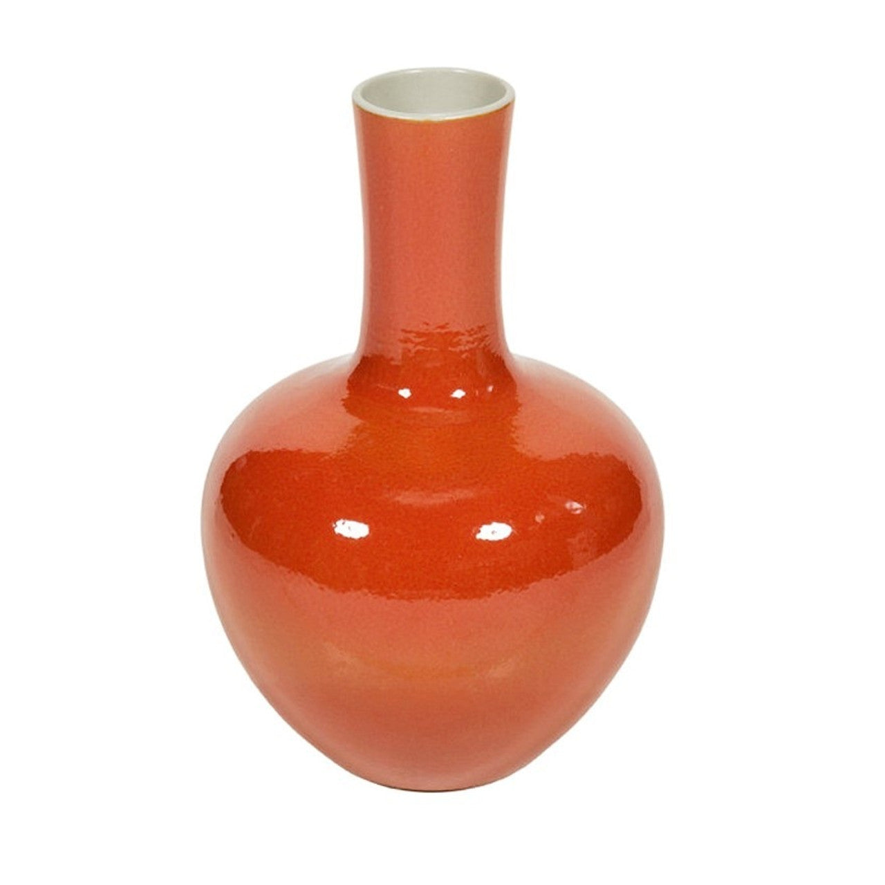 ORANGE GLOBULAR VASE