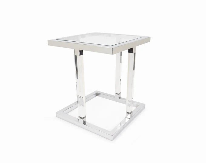 AMALFI SIDE TABLE 14 in x 14 in x 17 in 35.35 cm x 35.35 cm x 43.18 cm