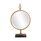 MEDALLION MIRROR BRIGHT GOLD CIRCULAR 30"L x 18"W