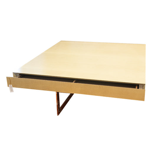 COCKTAIL TABLE W DRAWER W 47 1/4" D 47 1/4" H 17 1/4"