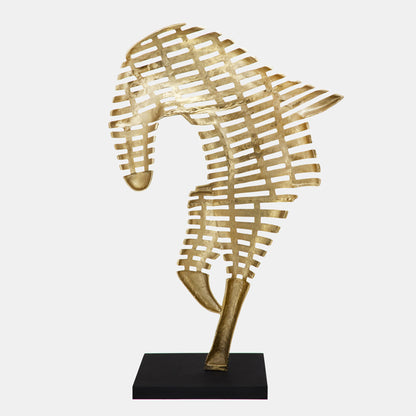METAL HORSE SCULPTURE GOLD
