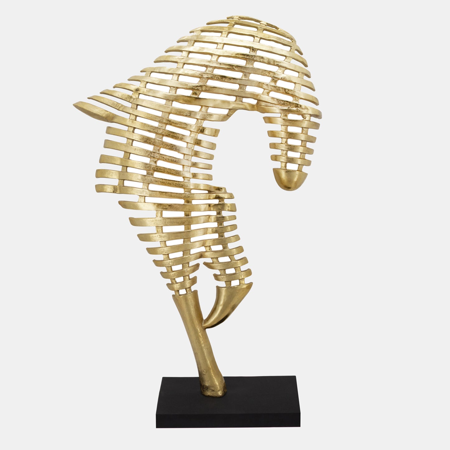 METAL HORSE SCULPTURE GOLD