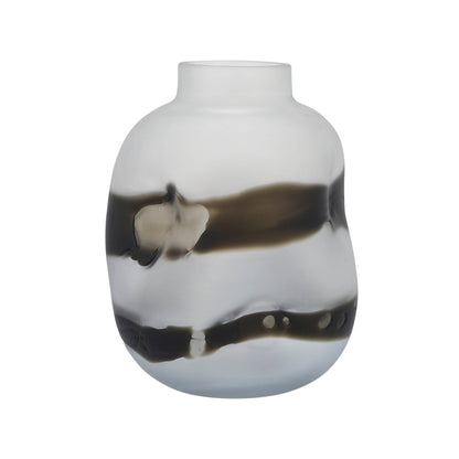 GLASS DENT VASE GREY