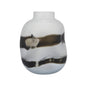 GLASS DENT VASE GREY