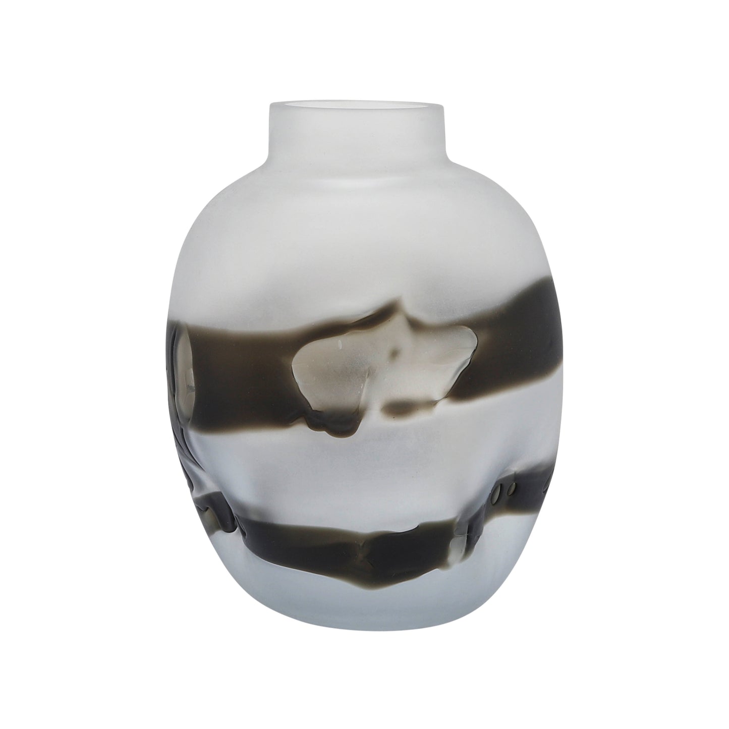 GLASS DENT VASE GREY