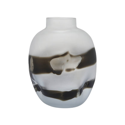 GLASS DENT VASE GREY