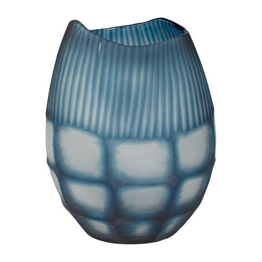 GLASS VASE BLUE