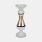 GLASS CANDLE HOLDER WHITE