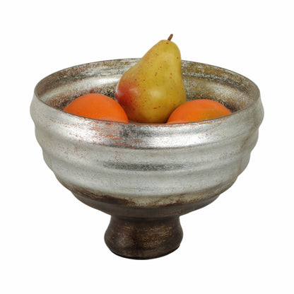 GLASS PEDESTAL BOWL