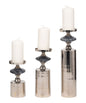 SET 3 GREY MARBLE CANDLE