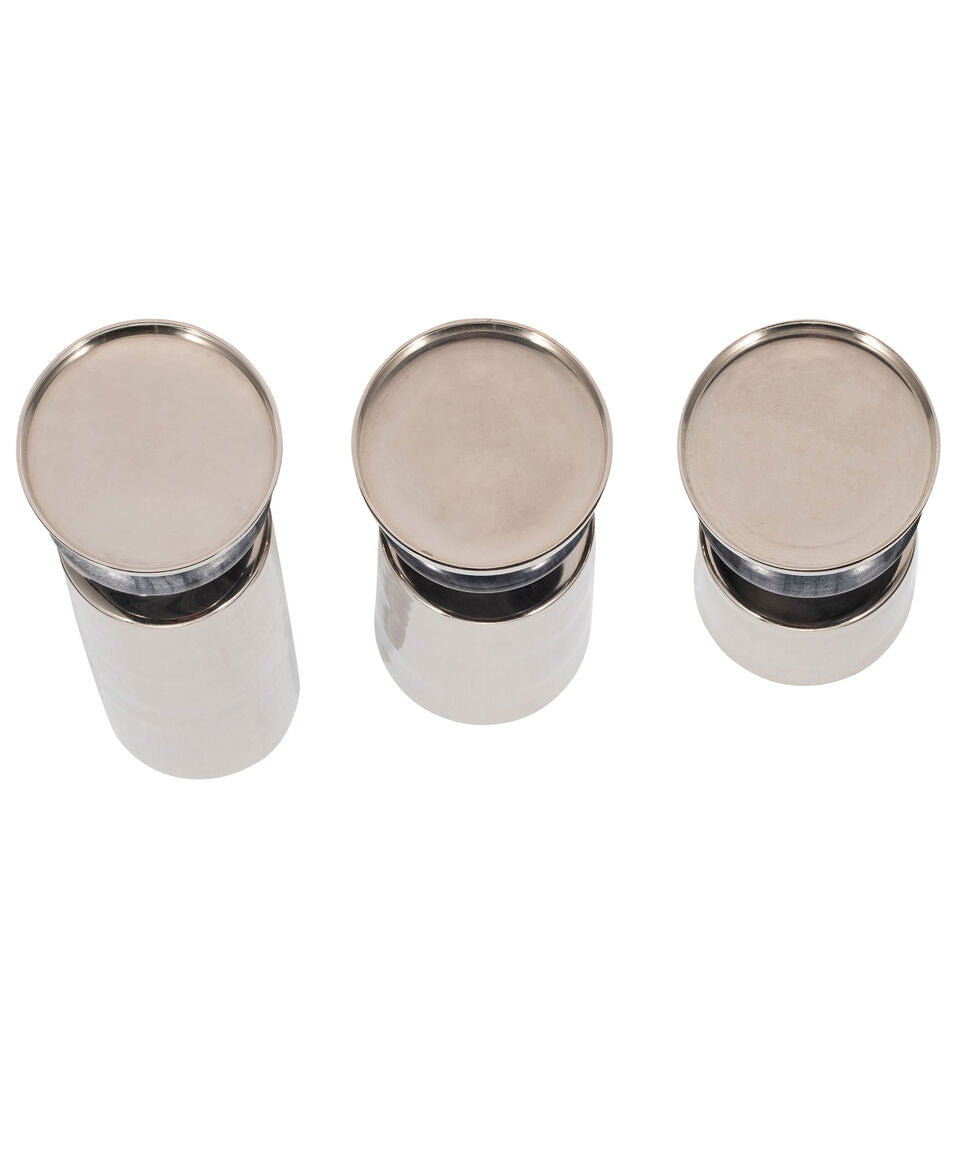 SET 3 GREY MARBLE CANDLE