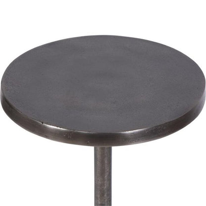 SANAGA DRINK TABLE NICKEL 10 W X 25 H X 10 D (in)