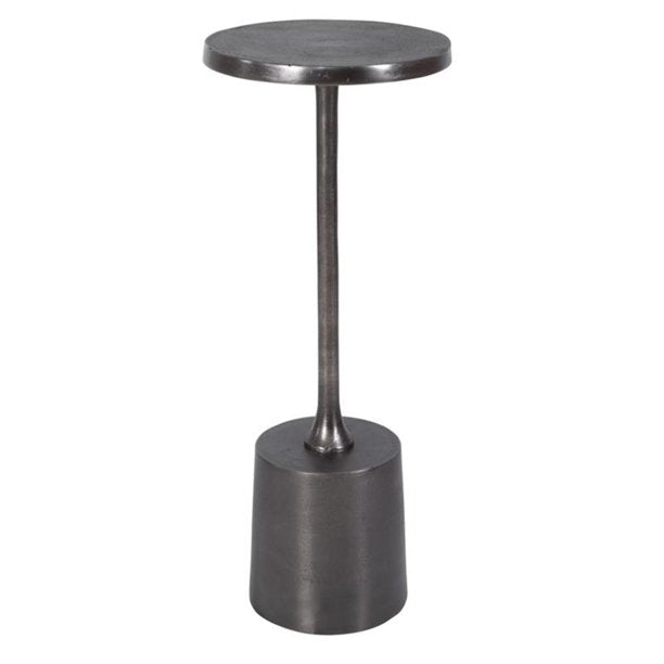 SANAGA DRINK TABLE NICKEL 10 W X 25 H X 10 D (in)