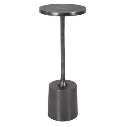 SANAGA DRINK TABLE NICKEL 10 W X 25 H X 10 D (in)