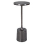 SANAGA DRINK TABLE NICKEL 10 W X 25 H X 10 D (in)