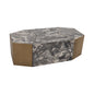 REVERSE MARBLE COFFEE TABLE BROWN 50 x 24 x 15