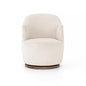 WOOD SWIVEL CHAIR IVORY 27" x 31" x 31"