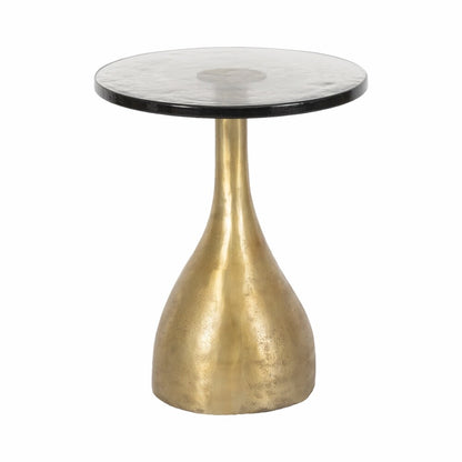 Metal, Navis Accent Table, Pewter  19" x 19" x 24"