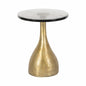 Metal, Navis Accent Table, Pewter  19" x 19" x 24"