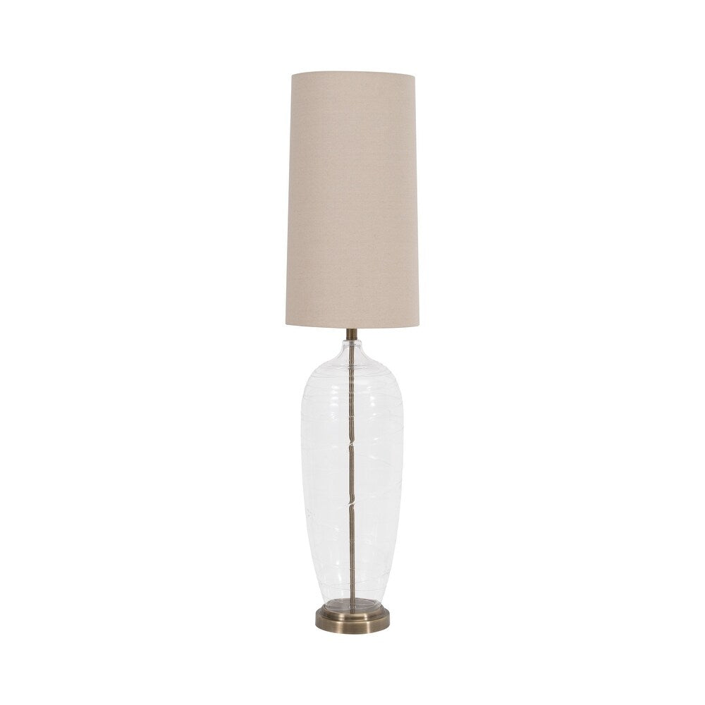 GLASS 50" BOTTLE TABLE LAMP