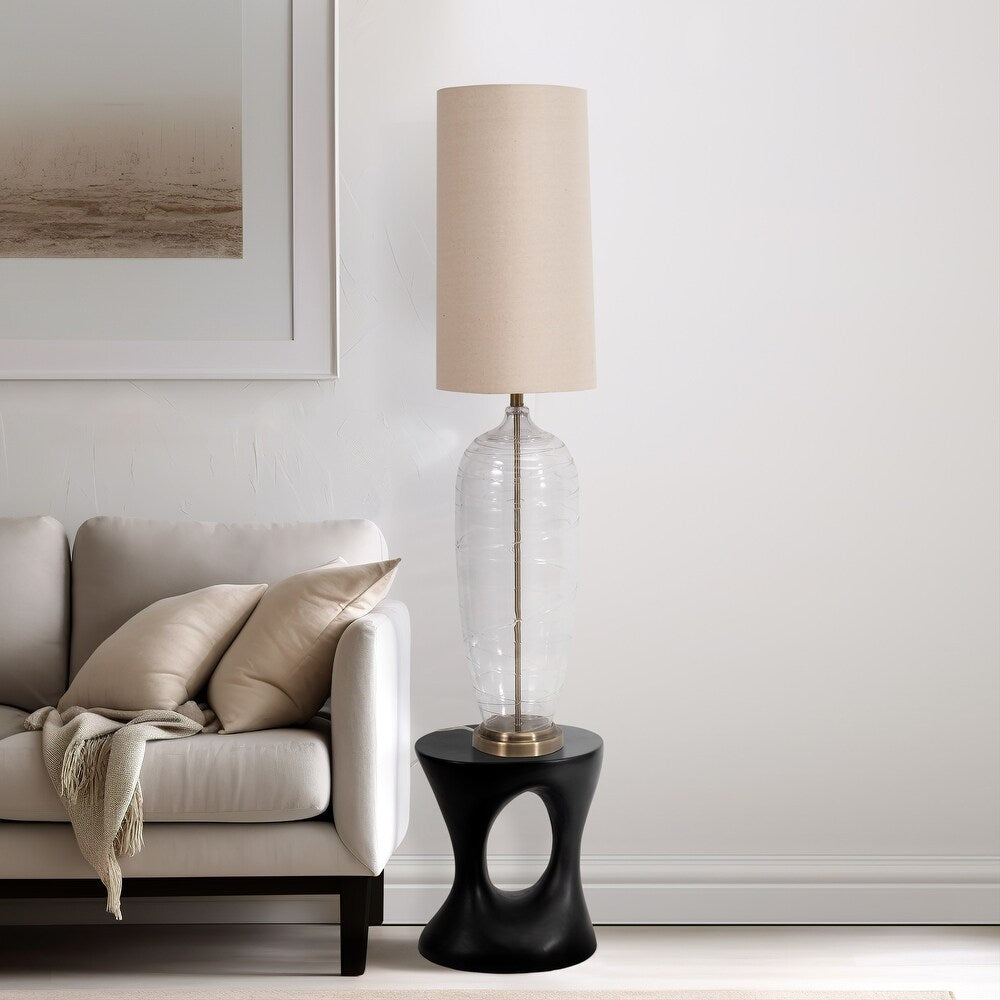 GLASS 50" BOTTLE TABLE LAMP