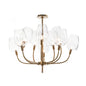 TEN GLASS GLOBE CHANDALIER