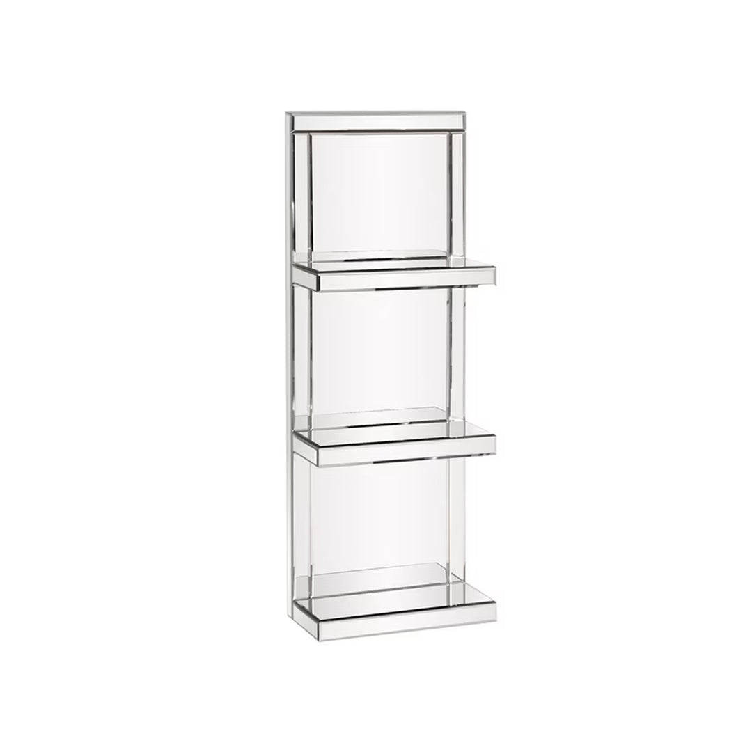 3 SHELF MIRRORED WALL SHELF 16.00 x 16.00 x 42.50