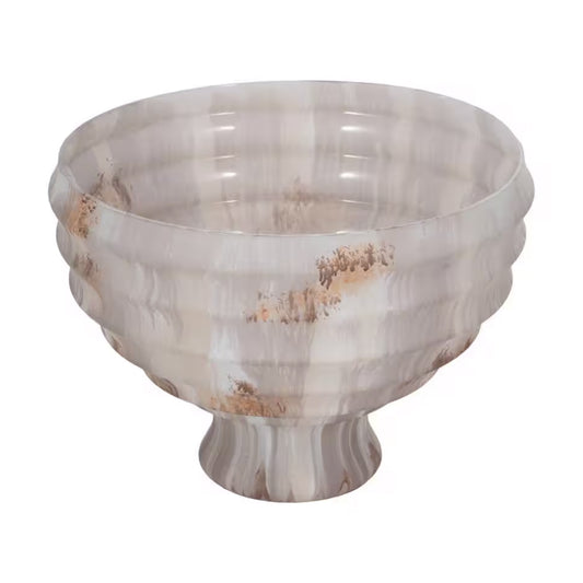 PEDESTAL BOWL IVORY