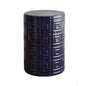CERAMIC GARDEN STOOL NAVY