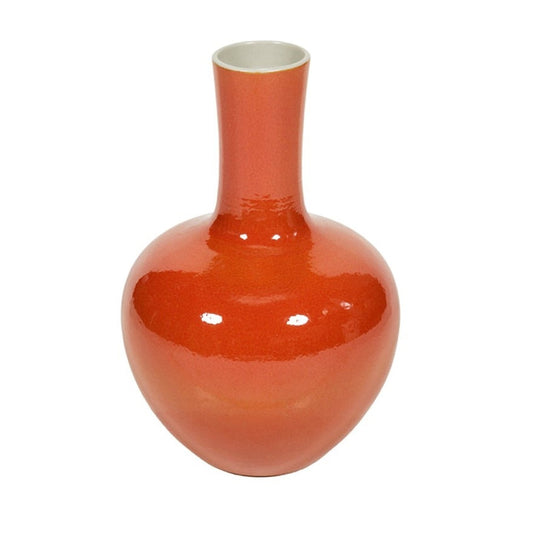 ORANGE GLOBULAR VASE