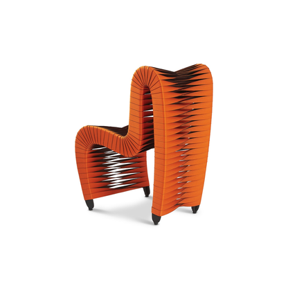 SAT BELT DINING CHAIR ORANGE