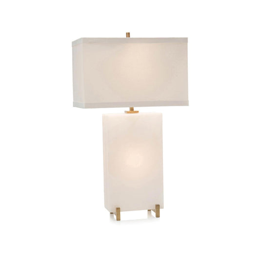 ALABASTER BLOCK TABLE LAMP
